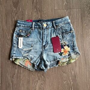 Boom Boom Jeans Blue Distressed Jean Shorts